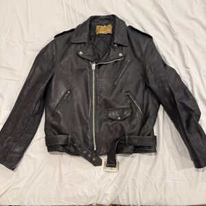 Schott Perfecto Leather jacket Size 46 Long, Black